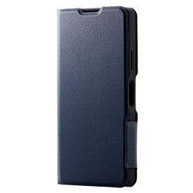 エレコム Xperia Ace III (SO-53C / SOG08) ケース カバー レザー 手帳型 マグネット付きフラップ 耐衝撃 超軽量 薄型 ネイビー PM-X223PLFUNV