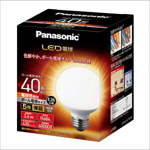 �p�i�\�j�b�N LED�d�� �������a26mm �d��40�`���� �d���F����(3.6W) ��ʓd���E�{�[���d���^�C�v 70mm�a ���O���Ή� LDG4LG70W