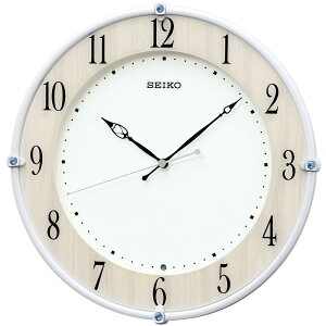 セイコークロック 掛け時計 ナチュラル 電波 アナログ メープル調木目 本体サイズ:30.7×30.7×4.9cm KX242B
