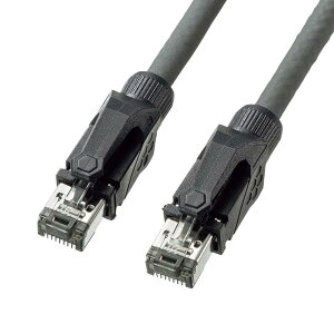 �T�����T�v���C CAT6A STP LAN�P�[�u��(5m) 10Gbps/500MHz RJ45 �c���܂�h�~ �O���[ KB-T6ASTP-05GY