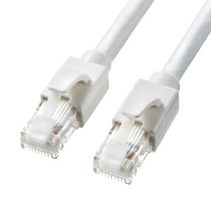 �T�����T�v���C CAT6A LAN�P�[�u�� (5m) 10Gbps/500MHz RJ45 �c���܂�h�~ �z���C�g KB-T6ATS-05W