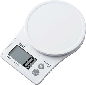 タニタ(Tanita) クッキングスケール キッチン はかり 料理 デジタル 2kg 1g単位 1秒起動 1秒計測 ホワイト KJ-216 WH すぐにピタッとはかれる