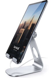 タブレット スタンド アルミ ホルダー 角度調整可能 Lomicall stand : 卓上 縦置き スタンド タブレット 置き台 デスク台 立てる 設置 aluminium テレワーク 在宅 ワーク Zoom 会議 タブレット対応(4~13'') ミニ エア プロ ipad 10 第十世代 ipad9 第九世代 ipad Air mini Pr
