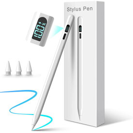 ipad ペンシル Mixoo 【LED電量表示・15分急速充電】iPad タッチペン Apple Pencil互換 アップルペンシル iPad専用スタイラスペン 極細iPadペン 高感度 バッテリー残量表示/Type-C充電/傾き感知/磁気吸着/パームリジェクション/自動スリープ 2018年以降のiPad/iPad Pro/iPad