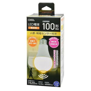 �I�[��(OHM)�I�[���d�@ LED�d�� E26 100�`���� �l�����ÃZ���T�[�t�� �d���F LDA12L-G R52 06-4789