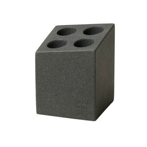 ideaco(イデアコ) 傘立て 4本挿し 幅9.3×奥行9.3×高さ12.3cm mini cube stone sand black (ミニキューブ ストーンサンドブラック)
