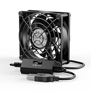 ELUTENG USBt@ 8cm ͗p 3iʒ߉ 5V É ^  USB@ 80mm t@ 7H TCg PC ȃGl N[[ p\R PS4 PS3 Q[@ [^[ TV Box N[OɑΉ USB Cooling fa