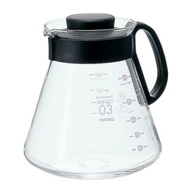 HARIO (ハリオ) V60 レンジサーバー 800ml 2~6杯用 ブラック コーヒーサーバー 耐熱ガラス 日本製 XVD-80B