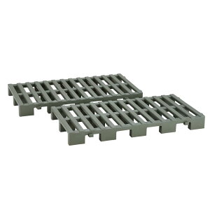 Belca 日本製 すのこ クリーンパレット 連結タイプ 2台入り 幅38.3×奥行75.3×高さ7.1cm エコグリーン 耐荷重 60kg ジョイントパレット カビ防止 湿気防止 CPJ-2