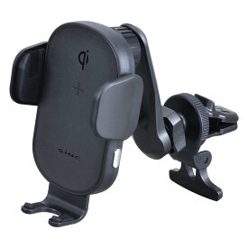 セイワ(SEIWA) 車内用品 スマホホルダー オートワイヤレスチャージホルダー エアコン取り付け D621 ワイヤレス充電 MAX10W 国際規格Qi認証品 静音アーム 手帳型カバー対応