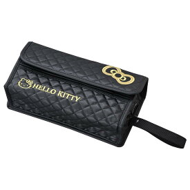 セイワ(SEIWA) カー用品 ティッシュカバー ハローキティ B&Gノンスリップティシュカバー ブラック KT559 置き型&吊り下げ 2WAY 底面 滑り止め付き ご家庭でも使用可能 HELLO KITTY ストラップ付き