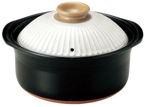 萬古焼 銀峯陶器 菊花 ごはん土鍋 (粉引, 5合炊き)