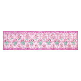 オカ(OKA) ロイヤルコレクション アーツ キッチンマット 約45cm×180cm ピンク (滑り止め 洗える 北欧)