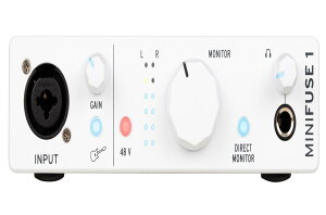 Arturia �A�[�g���A ���y����\�t�g�t�� �|�[�^�u���E�I�[�f�B�I�C���^�[�t�F�C�X MiniFuse 1 �z���C�g