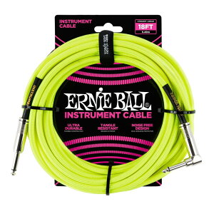 �y���K�i�z ERNIE BALL 6085 �y��p�V�[���h�P�[�u�� 18�t�B�[�g 5.49m BRAIDED INSTRUMENT CABLE STRAIGHT/ANGLE �l�I���E�C�G���[