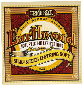 yKiz ERNIE BALL 2051 AR[XeBbNM^[ 12 (09-46) EARTHWOOD 12-STRING SILK & STEEL 80/20 BRONZE SOFT