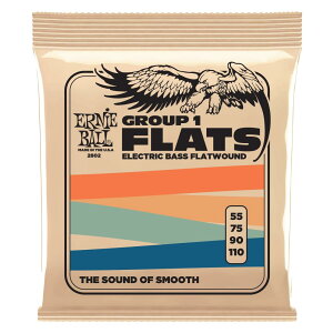 �y���K�i�z ERNIE BALL 2802 �x�[�X�� (55-110) FLATWOUND GROUP I BASS �t���b�g���E���h�E�O���[�v1 �x�[�X