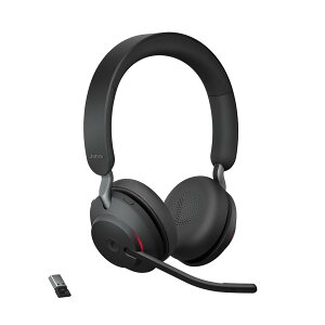 Jabra �w�b�h�Z�b�g Evolve2 65 MS Stereo ���C�����X USB-A ���� �}�C�N�t �m�C�Y�L�����Z�����O Teams�F��