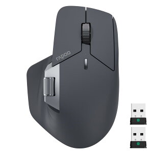 RAPOO MT760PRO ���C�����X �}�E�X ���� NearLink + Bluetooth 5.0 �}���`�f�o�C�X 12K DPI 2K�|�[�����O �G���S�m�~�N�X�݌v 11�̃v���O�����\�ȃ{�^�� �I���{�[�h������ �����[���[�t�� �É��N���b�N