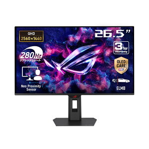 �y����z ASUS�Q�[�~���O���j�^�[/ROG Strix OLED XG27ACDMS/26.5�C���`/1440p/�ʎq�h�b�g�L�@EL�p�l��/280 Hz/0.03 ms/�J�X�^���q�[�g�V���N/Neo Proximity Sensor/ASUS OLED Care Pro/�ψ�P�x/G-SYNC�Ή�/99% DCI-P3/DisplayWid