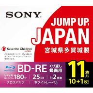ソニー 日本製 ブルーレイディスク BD-RE 25GB (1枚あたり地デジ約3時間) 繰り返し録画用 11枚入り 2倍速…