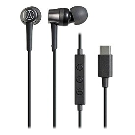オーディオテクニカ ATH-CKD3C BK マイク付きイヤホン USB Type-C 有線 1.2m カナル型 ブラック 小型 送料無料