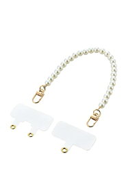 エレコム スマホ ハンドストラップ パール ストラップシート付属 (1口タイプ×1枚、2口タイプ×1枚) 落下防止 パール P-STHP 送料無料