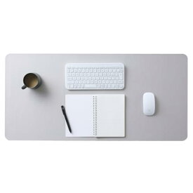 エレコム デスクマット 大型マウスパッド 900mm×430mm マウス対応 滑り止め レザー 片面 ニュアンスグレー MP-XDM04 送料無料