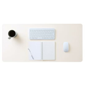 エレコム デスクマット 大型マウスパッド 900mm×430mm マウス対応 滑り止め レザー 片面 アイボリー MP-XDM04WH 送料無料