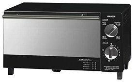 [山善] カリッと オーブントースター 4段階温度調節 15分タイマー 受け皿付き ブラック YTBS-D101(B)