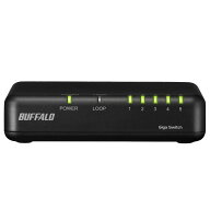 バッファロー 5ポート Giga対応 スイッチングハブ プラスチック筐体 電源外付け 壁掛け対応 LSW-5GPE/NBK