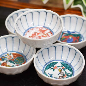 和座の蔵 おしゃれ 和食器 取り皿 九谷焼 小鉢 5個 セット 時代画 陶器 高級 焼き物 食器 結婚祝い プレゼント 内祝い お返し ギフト