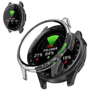 JIAYJP for �K�[�~��(GARMIN) Approach S44 �p �P�[�X �K���X�t�C���� ��̌^�P�[�X PC+�K���X�f�� �w��h�~ �ϏՌ� �����ȒP �����ߗ� �S�ʕی� �����^ �K�[�~��(GARMIN) Approach S44 �J�o�[ (�N