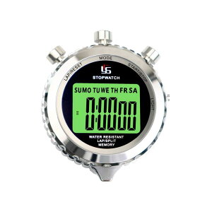 Xluvuvuk Metal Stopwatch Countdown Stopwatch Memory Waterproof Stopwatch Calendar Clock with Counter and Alarm Clock, for Bodyb