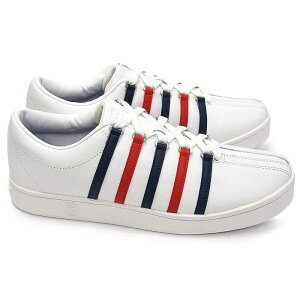 [�P�[�X�C�X] K-SWISS �X�j�[�J�[ ���U�[ �N���V�b�N88 06322 �����Y ���f�B�[�X �R�[�g�X�^�C�� ��� �{�v K�ESWISS K�X�C�X�{�v �e�j�X�V���[�Y 154�iWhiteDressBlueRibbonRed�j 25.0cm�iUS7.