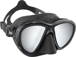 Cressi �X�L���[�o �t���[ �_�C�r���O �}�X�N [ Quantum Ultravision ] �u���b�N (�~���[ �����Y) �y���K�i�z
