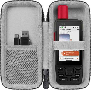 Lamshaw For Garmin GPSMAP H1i Plus �P�[�X �㎿���n�f�� �L�Y�h�~ �J�o�[ �y�� �C�菝�h�~ ���[�o�b�O �S�ʕی�^ �ϋv�� �ϏՌ� ���[�P�[�X �����܂܏[�d�\ �Ή� Garmin GPSMAP H1i Plus �P�[