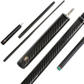KHEALING ビリヤード キュー カーボン 電木皮頭 黒電木先角 T 700カーボンファイバー 49インチ ビリヤード用品 1/3ロングジャンプキュー ジョイント ハンドメイド 真っ直ぐ 適球類/黒八、九球 13o