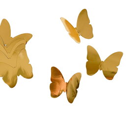 ウォールデコレーション 蝶々 バタフライ 10個 セット3D 装飾 壁 壁紙シール 子供部屋 ウォールステッカー 送料無料 Hanamei