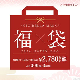 【新春福袋2024】「数量限定」 cicibella シシベラ マスク大人気立体バイカラーマスク 盛り沢山の計24袋マスク福袋 血色マスク 不織布 カラー マスク 不織布マスク 立体マスク 3Dマスク カラーマスク おしゃれマスク 人気アイテム入り 300枚入り ラッキーバッグ