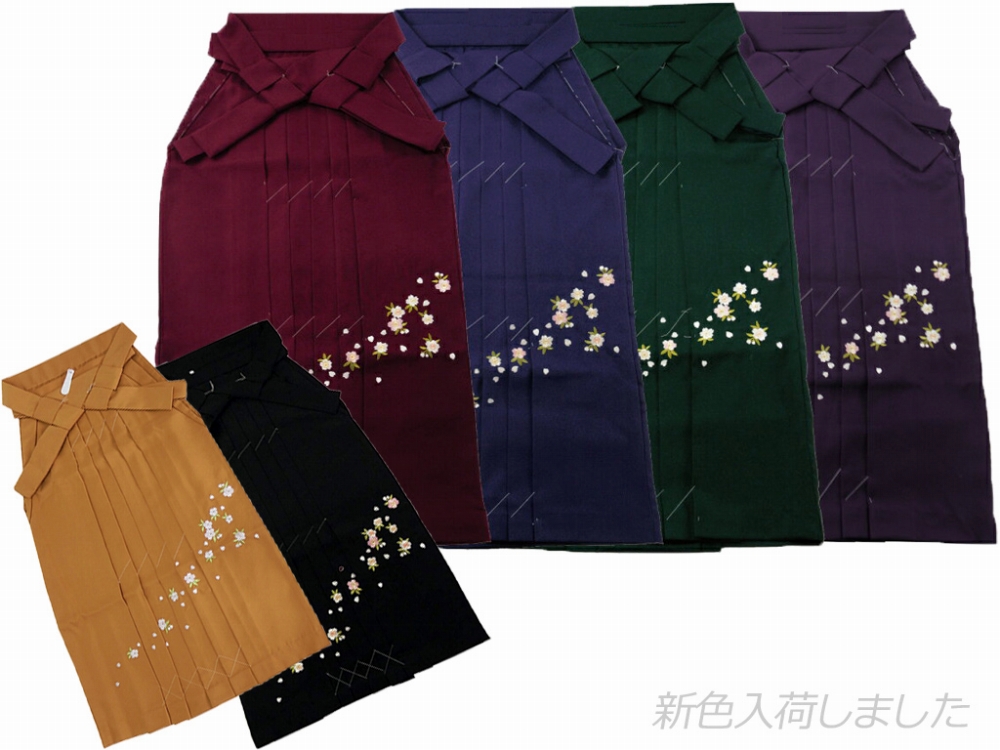 新色入荷 刺繍はかま セール はかま さくら刺繍 S～LLサイズ 袴 単品 全6色 輸入 hs-58 お買い得品