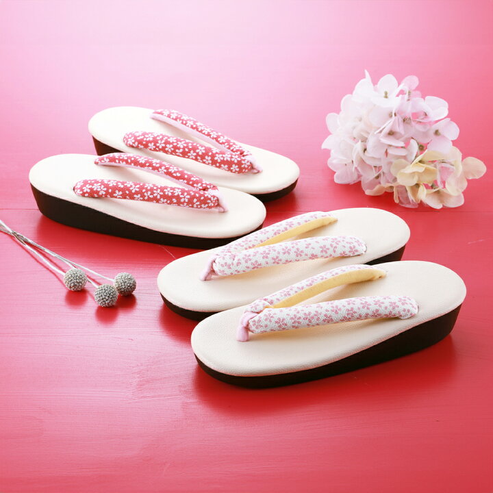 楽天市場】七五三 子供用 桜柄鼻緒 合皮 草履 16・18・20・22cm 全2種  