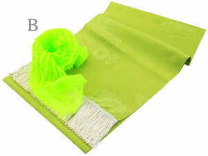 2点セット 七五三 お子様用 ポリエステル 志古貴(しごき)・ナイロン 帯揚げ 2点セット 全4色 ks-102