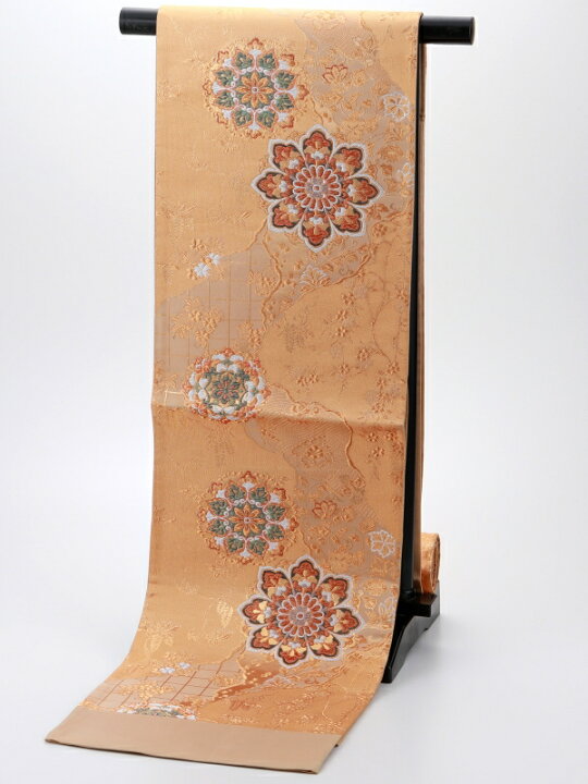 楽天市場】お仕立てサービス 京都西陣織 礼装用 高級袋帯 六通柄 金茶  