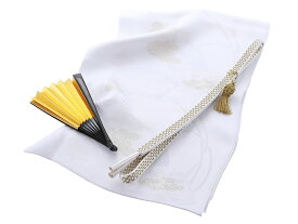 縫取 留袖用 帯締め帯揚げセット 扇子・金の亀付 4点セット t-11 扇