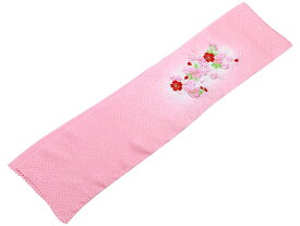 七五三 お子様用 正絹 桜ぼかし 刺繍入り 半衿 日本製 ピンク ch-28-D