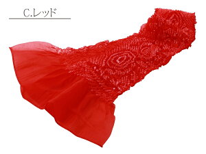 七五三 女の子 お子様用 帯揚げ ナイロン 単品 全4色 ks-24