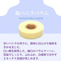 塩バニラバウム(箱入り)白いバウムバウムクーヘンバームクーヘンソフトタイプ冷やして食べるスイーツ期間限定ギフトスイーツお菓子洋菓子お取り寄せ出産祝い結婚祝い誕生日祝いお返しプレゼント女性に人気