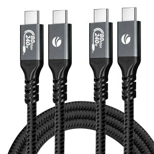 USB4 �P�[�u�� L�� 240W PD�Ή� Thunderbolt 4/3 USB 3.2�K�i�Ή� 40Gpbs 0.8m �}���[�d �����f�[�^�]�� USB Type C 8K@60Hz/�f���A�� 4K@60Hz �f���o�� MacBook Pro/i