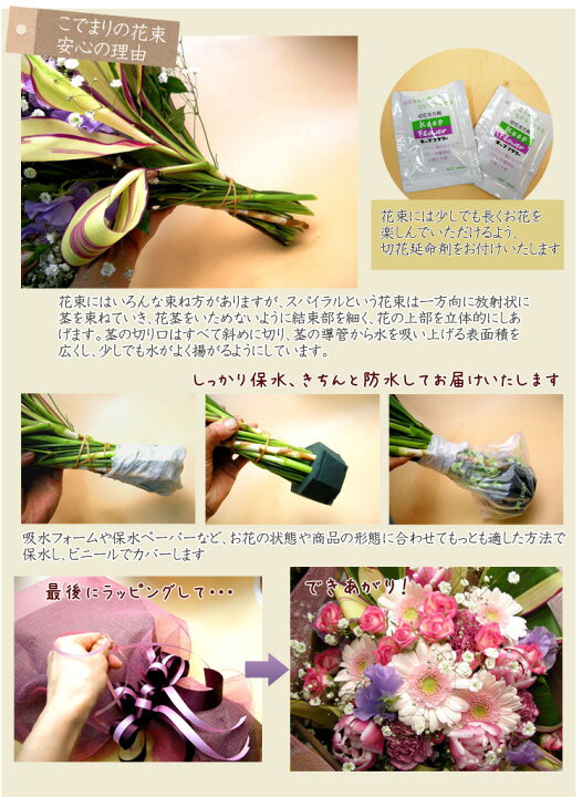楽天市場 父の日 誕生日 お見舞 供 送別 花束 生花 祝 お勧め花材で ブーケ風花束 花の店こでまり 楽天市場店